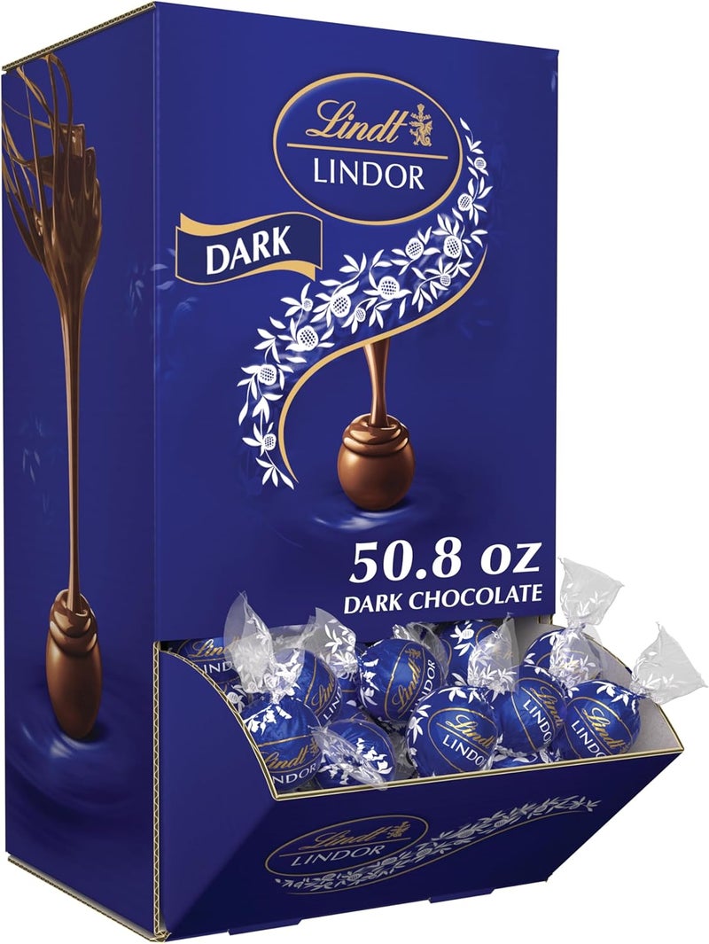Lindt LINDOR Dark Chocolate Truffles, 1500ml - 120 Count - Image 1